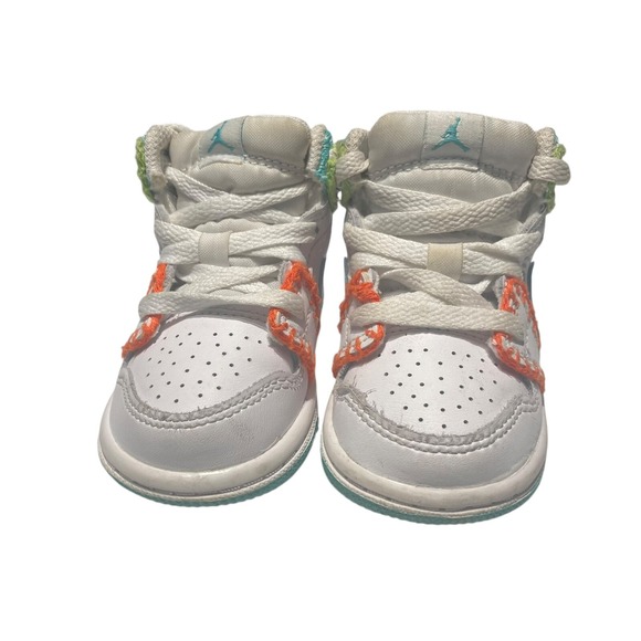 Nike Air Jordan 1 Mid SE White TD Shoes (NO INSOLE) DM6220-100 Size 4C‎ - Picture 6 of 9